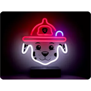 PAW Patrol LED-neonvalaisin jalustalla lapsille, Marshall