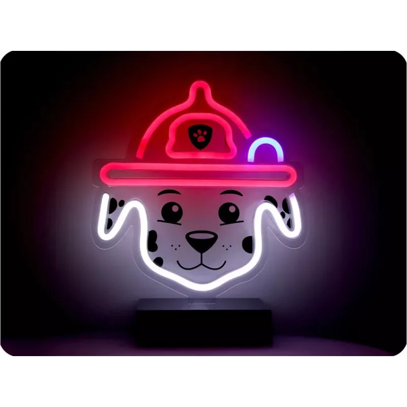 PAW Patrol LED-neonvalaisin jalustalla lapsille, Marshall