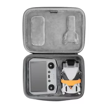 Sunnylife laukku DJI Mini 3 / Mini 3 Pro – harmaa kannettava kuljetuslaukku yksilöllisillä lokeroilla