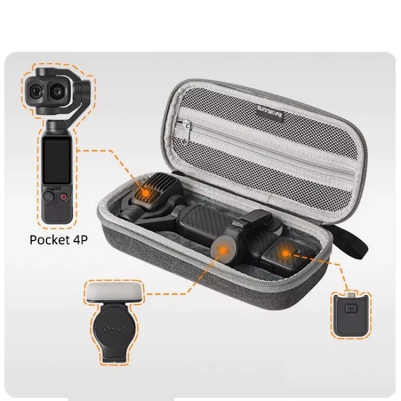 SUNNYLIFE kova kotelo DJI Osmo Pocket 4 Pro / 4p – harmaa
