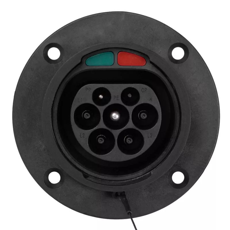 Akyga AK-SC-E26 Type-2-EV-latauspistoke (uros), kolmivaiheinen, 32 A, IP44, musta
