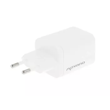 MOVANO GaN 65W 2x USB-C PD + USB-A laturi (valkoinen)