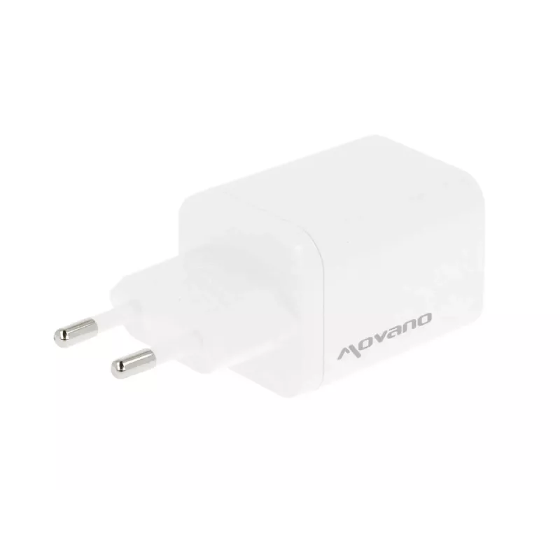 MOVANO GaN 65W 2x USB-C PD + USB-A laturi (valkoinen)