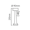 LED Line Lite RIWIA työpöytävalaisin, 1W, 120lm, 1800mAh, kulta