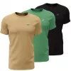Miesten 4F M4481 3 kpl:n pakkaus T-paitoja beige, vihreä, musta koko L
