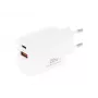 MOVANO GaN 20W USB-C PD + USB-A laturi (valkoinen)