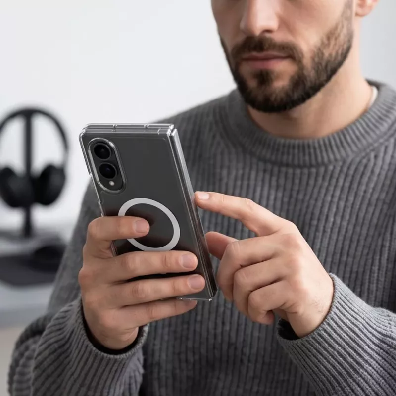 Tech-Protect Flexair Hybrid MagSafe kuori Samsung Galaxy Z Fold 8 - läpinäkyvä