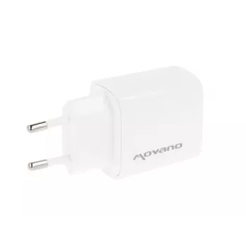 MOVANO GaN 30W USB-C PD + USB-A laturi (valkoinen)