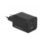 MOVANO GaN 65W 2x USB-C PD + USB-A laturi (musta)