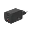 MOVANO GaN 65W 2x USB-C PD + USB-A laturi (musta)