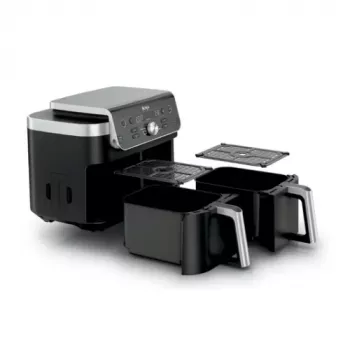 Ninja Dual Zone XL DZ950EU kiertoilmakypsennin 9,5 L 2470 W, musta/harmaa