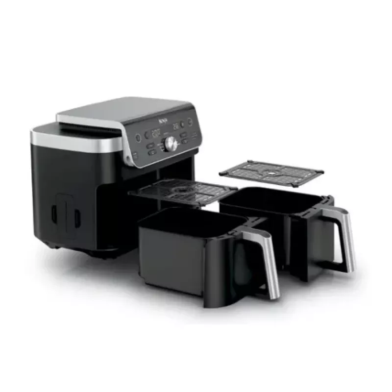 Ninja Dual Zone XL DZ950EU kiertoilmakypsennin 9,5 L 2470 W, musta/harmaa