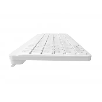 NATEC Tang US langaton Bluetooth + 2,4 GHz Silent Slim -näppäimistö, valkoinen