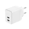 CRONG 35W Dual USB-C PD 3.0 PPS GaN seinälaturi - valkoinen