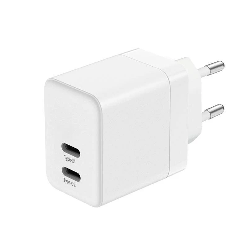 CRONG 35W Dual USB-C PD 3.0 PPS GaN seinälaturi - valkoinen