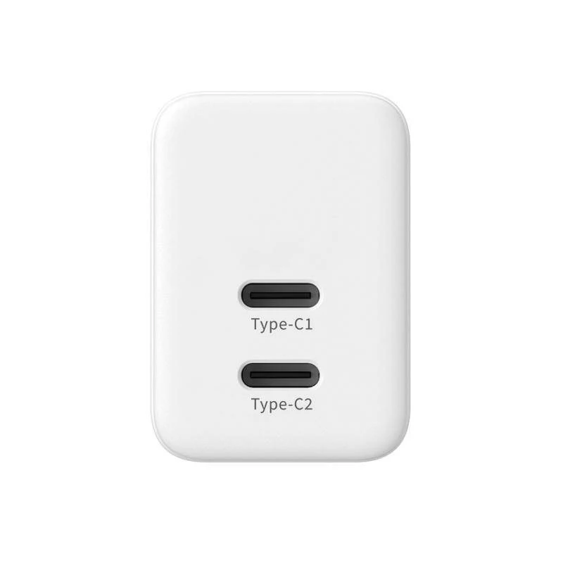 CRONG 35W Dual USB-C PD 3.0 PPS GaN seinälaturi - valkoinen
