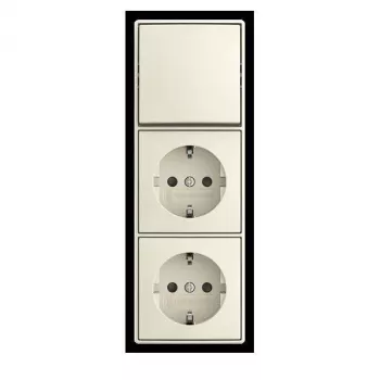 BUSCH-JAEGER yhdistelmä-keinupainikeosa 2-kertainen vaihtokytkin 10A 250V uppoasennus 2TKA00005545