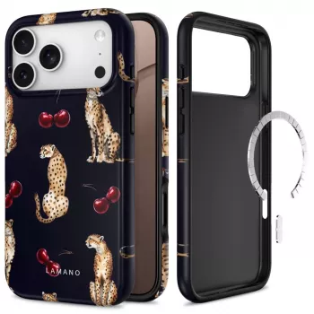 TECH-PROTECT Lamano MagSafe -kotelo iPhone 17 Pro Max / 18 Pro Max - Midnight Cherry