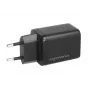 MOVANO GaN 45W USB-C PD + USB-A seinälaturi (musta)
