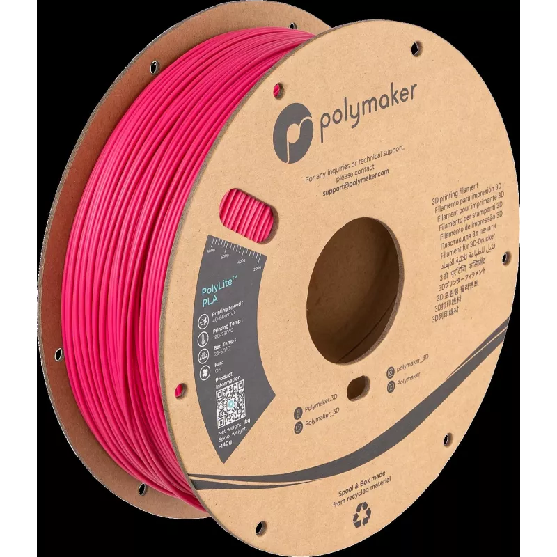 Polymaker PolyLite PLA 3D-tulostin-filamentti 1,75mm 1kg magenta PA02054