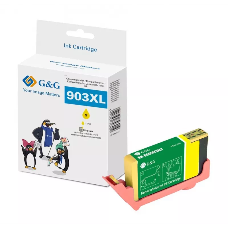 G&G yhteensopiva HP 903XL keltainen mustepatruuna (T6M11AE, 18846)