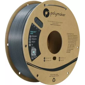 Polymaker PolyLite ASA -filamentti 1,75mm 1kg tummanharmaa PF01037
