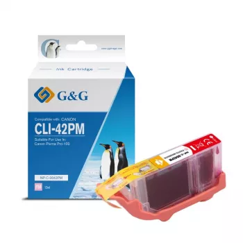G&G yhteensopiva mustepatruuna Canon CLI-42PM vaaleanmagenta (10283)