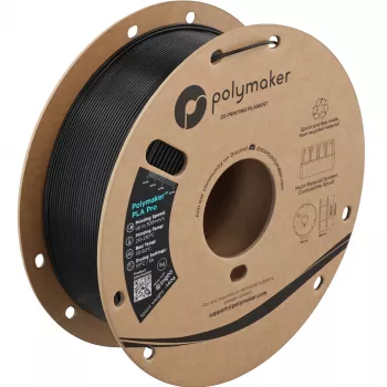 Polymaker PolyLite PLA Pro 1,75mm HS Tough Metal Black 1kg 3D-filamentti (PA13027)