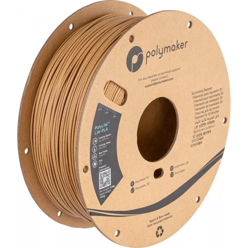 Polymaker PolyLite LW-PLA 1,75 mm musta 0,8 kg (PA08004)