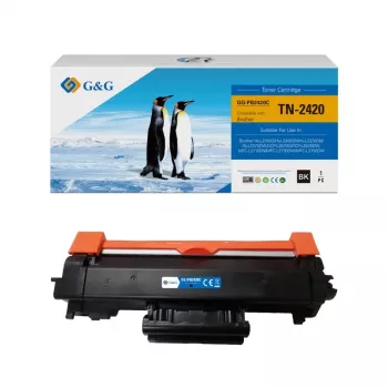 G&G XL värikasetti yhteensopiva Brother TN-2420 (15697) – suuri sivumäärä 6 000 sivua, musta