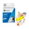 G&G yhteensopiva mustepatruuna Brother LC421Y keltainen (200 sivua) 20562