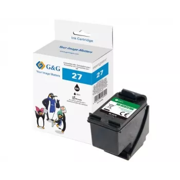 G&G yhteensopiva musta mustepatruuna GP-H27BK HP 27 (C8727A)