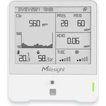 Milesight IoT AM308 LoRaWAN sisäympäristöanturi, e-Ink-näyttö, 8-in-1 IAQ (AM308-868M)