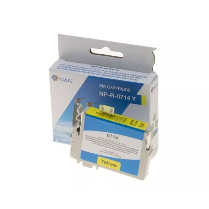 G&G yhteensopiva muste kasetti Epson T0714 keltainen (3547)