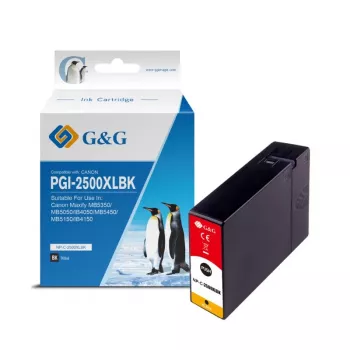 G&G yhteensopiva muste kasetti Canon PGI-2500XLBK (9859) – suuri kapasiteetti musta