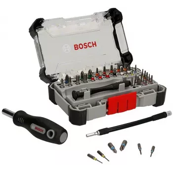 Bosch tarkkuusruuvauskärkisarja display, 5 sarjaa 33 osalla (yhteensä 165), S2-teräs, 1/4 inch kuusio, PH/PZ/S/H/T kärjet, magneettipidike, myyntidisplay 2607002837,0