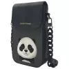 Nimmy Big Eyed Pet 2.0 Panda -puhelinlaukku - musta PU-nahka