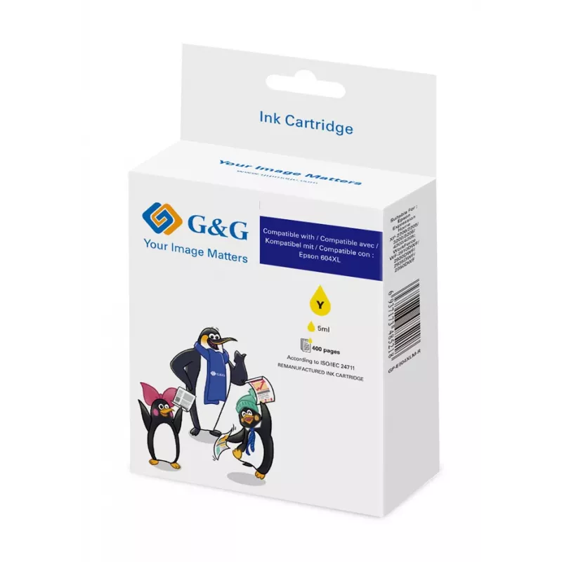 G&G yhteensopiva Epson 604XL keltainen mustekasetti (20551)