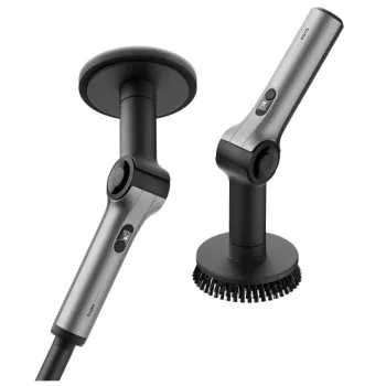 HOTO Flexi johdoton Spin Scrubber QWQJA08 (HFE0030GL) – teleskooppinen sähköinen puhdistusharja, jossa 3 lisäosaa, IPX7, USB-C
