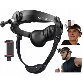 ULANZI pääkiinnike action-kameroille ja älypuhelimille 360° kääntyvällä puhelinpidikkeellä