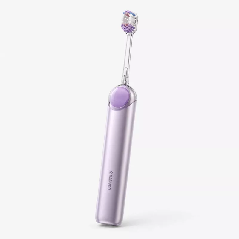 RANVOO PQ5 Pure Sonic sähköhammasharja, violetti, 5 tilaa, 4 harjaspäätä, USB-lataus