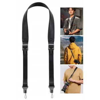 ULANZI CSS1 Anti-Tangle U-Snap kamera kaula-/olka hihna DSLR- ja peilittömille kameroille, 60 kg kantavuus, musta