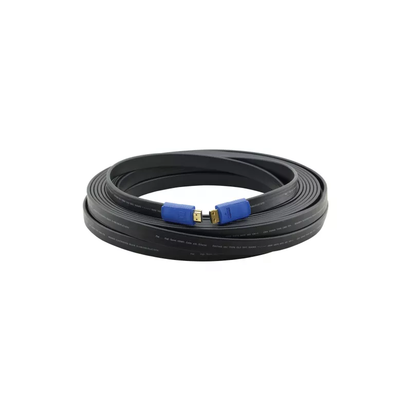 Kramer C-HM/HM/FLAT/ETH-6 litteä High-Speed-HDMI-kaapeli Ethernetillä, 1,8 m, musta 97-01014006
