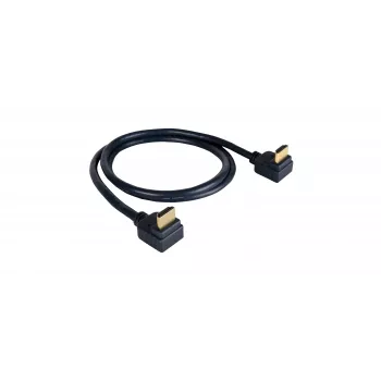 Kramer C-HM/RA2-sarja C-HM/RA2-6 High-Speed HDMI-kaapeli Ethernetillä, kulmaliitin HDMI uros - kulmaliitin HDMI uros, 1,8 m, kolminkertaisesti suojattu, harmaa, 4K-tuki 97-0144006