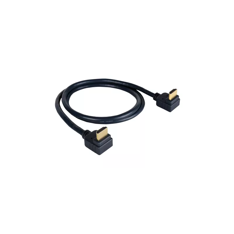 Kramer C-HM/RA2-sarja C-HM/RA2-6 High-Speed HDMI-kaapeli Ethernetillä, kulmaliitin HDMI uros - kulmaliitin HDMI uros, 1,8 m, kolminkertaisesti suojattu, harmaa, 4K-tuki 97-0144006