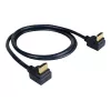 Kramer C-HM/RA2-sarja C-HM/RA2-6 High-Speed HDMI-kaapeli Ethernetillä, kulmaliitin HDMI uros - kulmaliitin HDMI uros, 1,8 m, kolminkertaisesti suojattu, harmaa, 4K-tuki 97-0144006