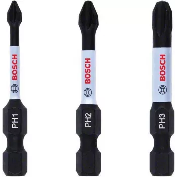 Bosch 2608522491 Phillips PH2 -ruuvauskärkisarja, 3 kpl, 25 mm, 1/4 tuuman kuusioistukka
