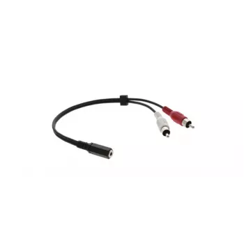 Kramer C-A35F/2RAM-1 audiovirtakaapeli - 3,5 mm naaras 2x RCA uros, 30 cm, musta