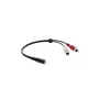 Kramer C-A35F/2RAM-1 audiovirtakaapeli - 3,5 mm naaras 2x RCA uros, 30 cm, musta