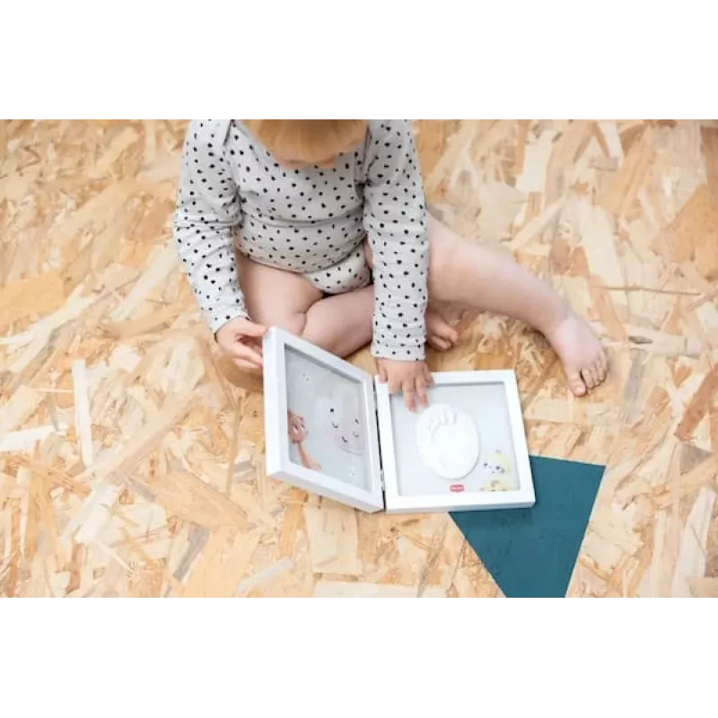 Tiny Love Simple Frame vauvan käden- tai jalanjälkimuistosarja, valkoinen